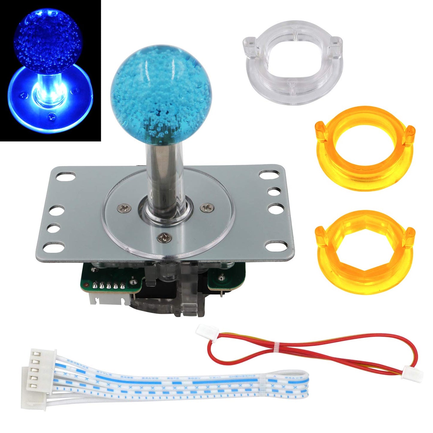 Arcade LED Joystick mit Octagonal Limiter, blue