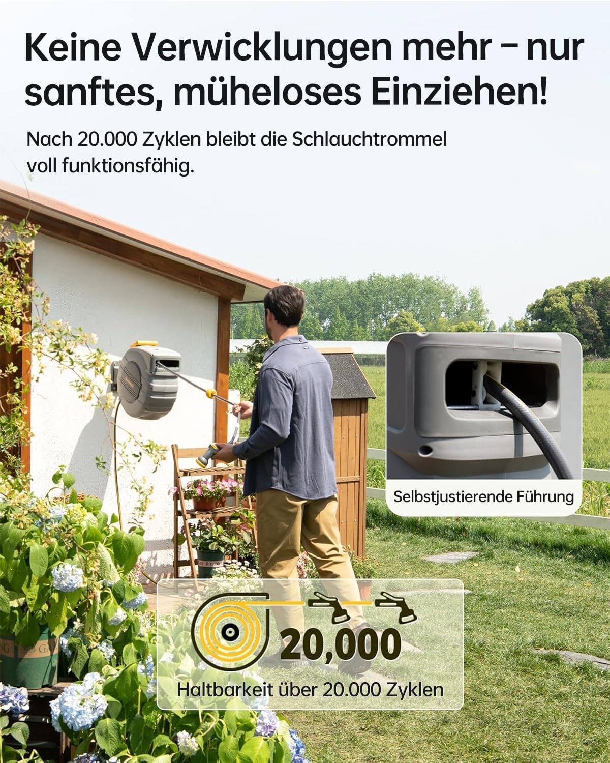 Schlauchtrommel 35m, wandmontiert, 35M