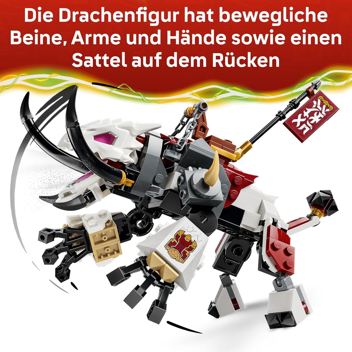 Zilvar auf seinem Drachentier Grimtak