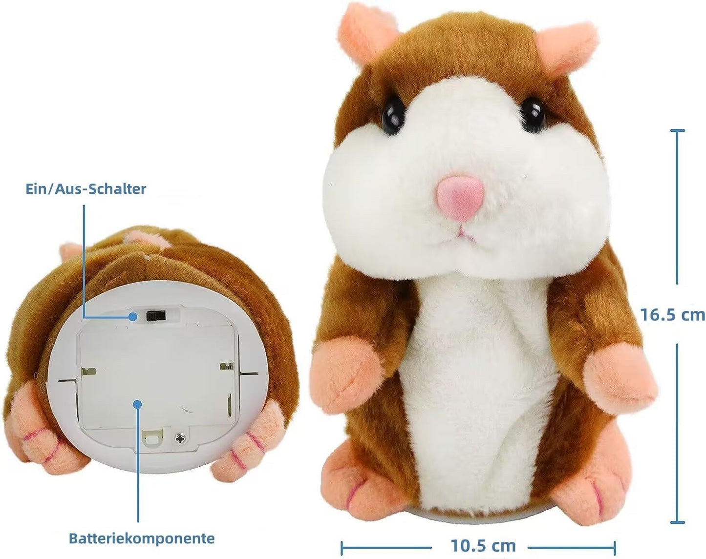 Sprechendes Hamster Stofftier für Kinder