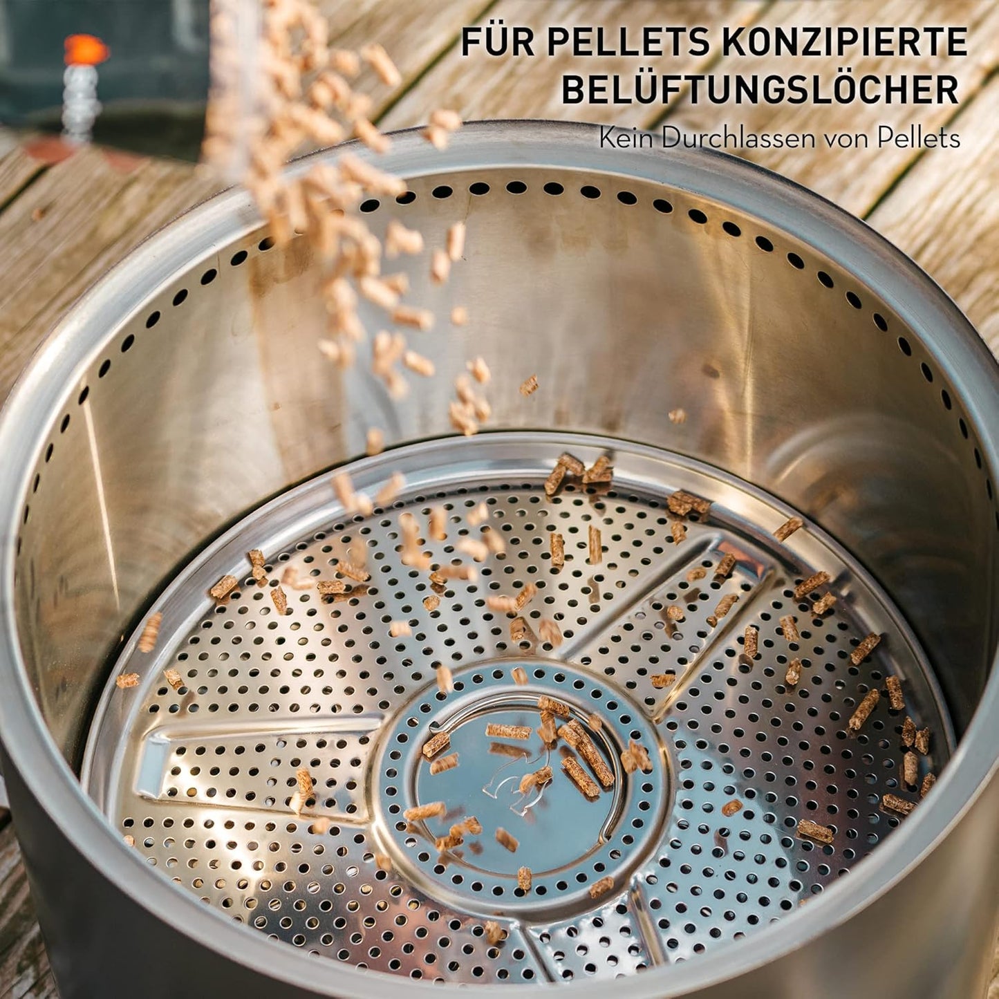 Pellets Adapter für Feuerschalen, Bonfire