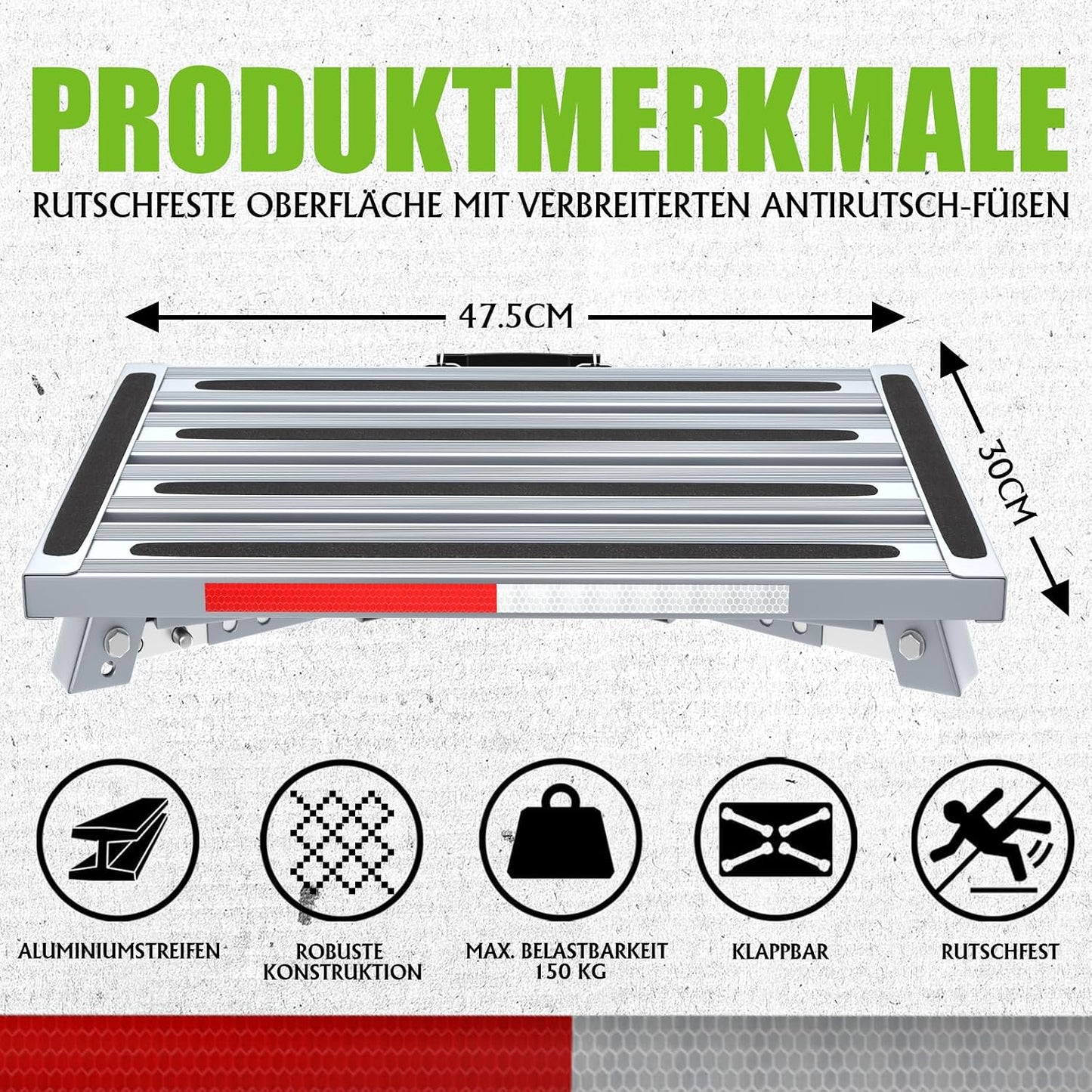 Höhenverstellbarer Klapptritt für Wohnwagen