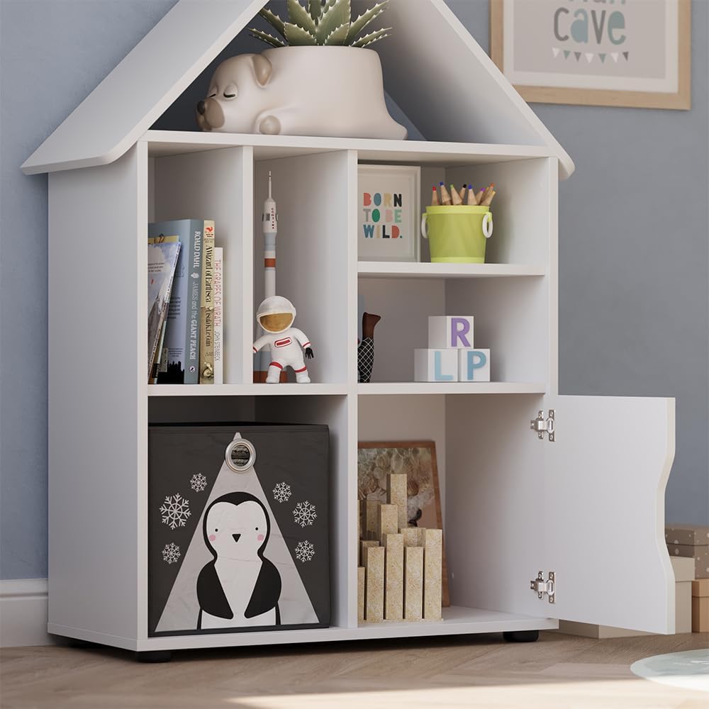 Kinderregal Estell, Weiss 112 cm, ohne Türen