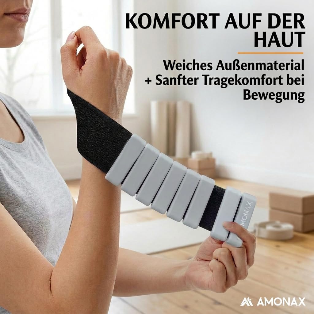 Gewichtsmanschetten Set für Beine und Arme (2x0,5kg), Grau - 0,5kg x 2