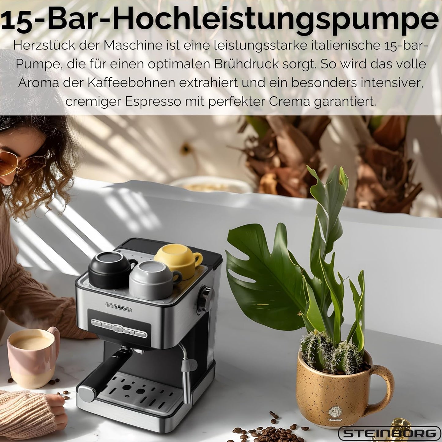 Espressomaschine mit Siebträger