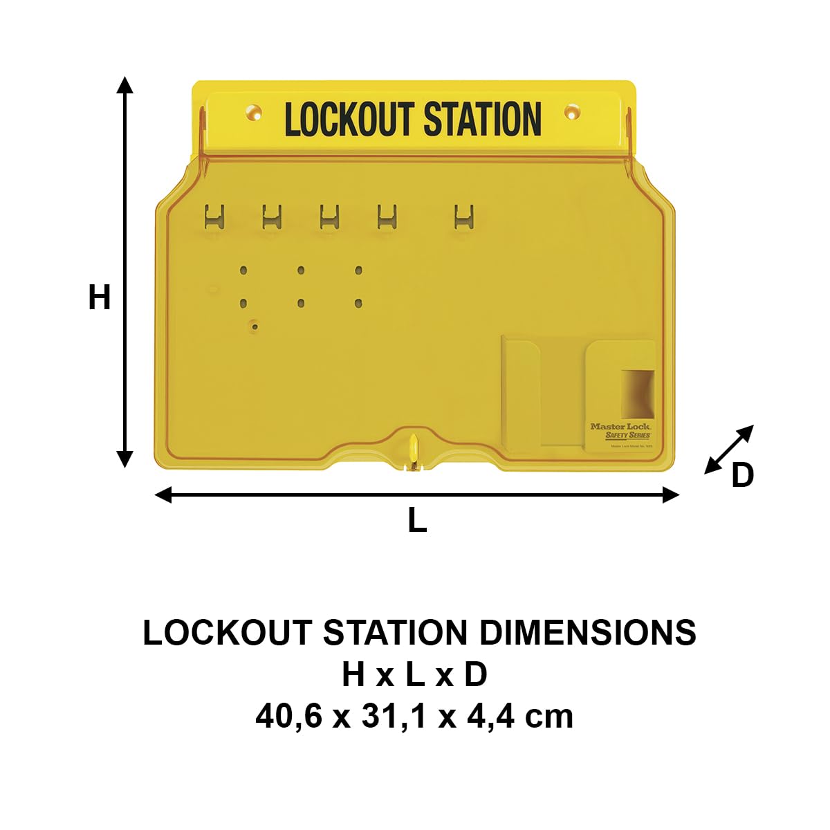 Lockout Tagout Vorhängeschloss-Station 1482B, 49.2 cm x 35.4 cm x 7.9 cm