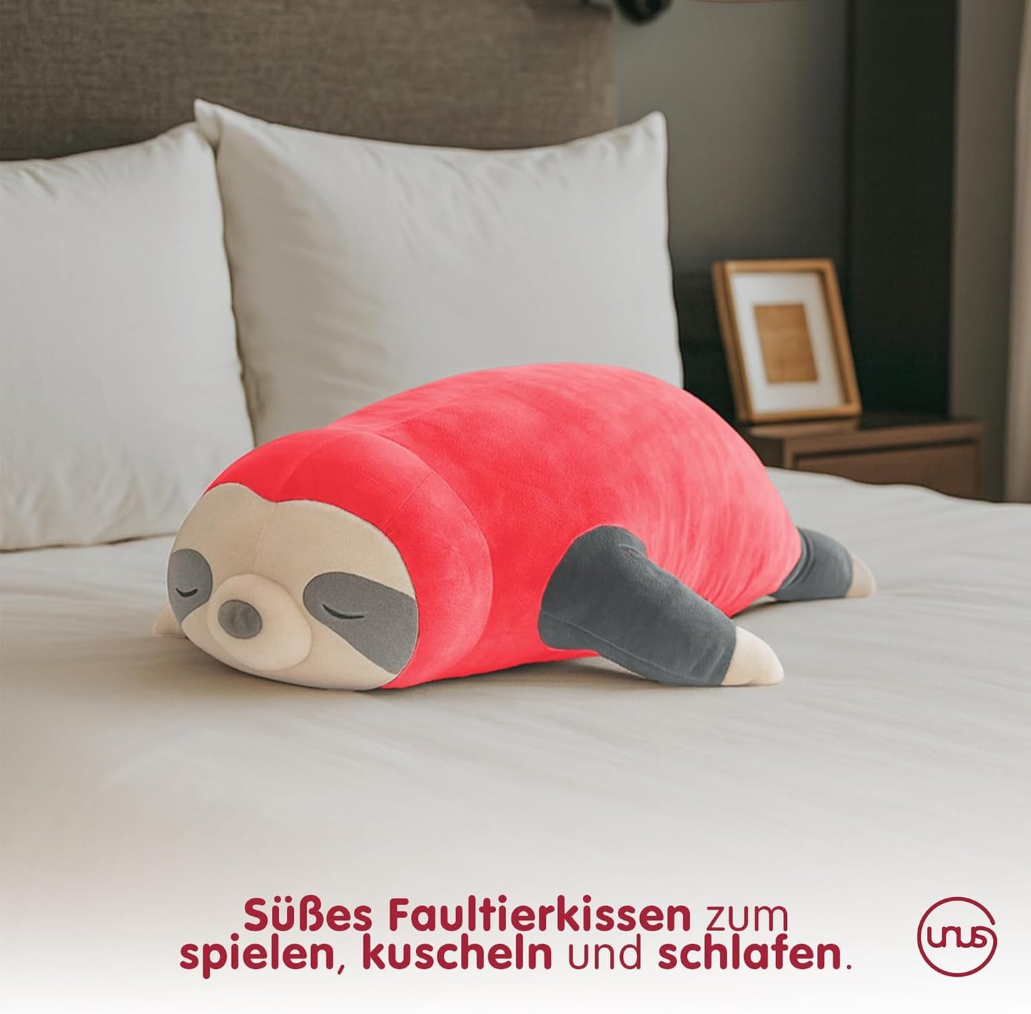 Faultier-Seitenschläferkissen, Pink klein