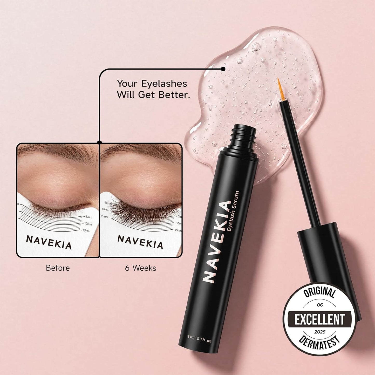 Wimpernserum für mehr Länge & Dichte, Durchsichtig