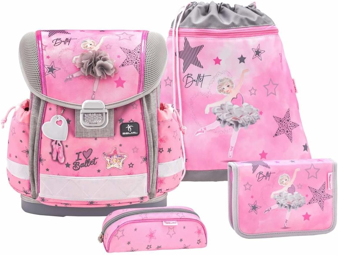 Ergonomisches Schulranzen-Set, Ballet Light Pink