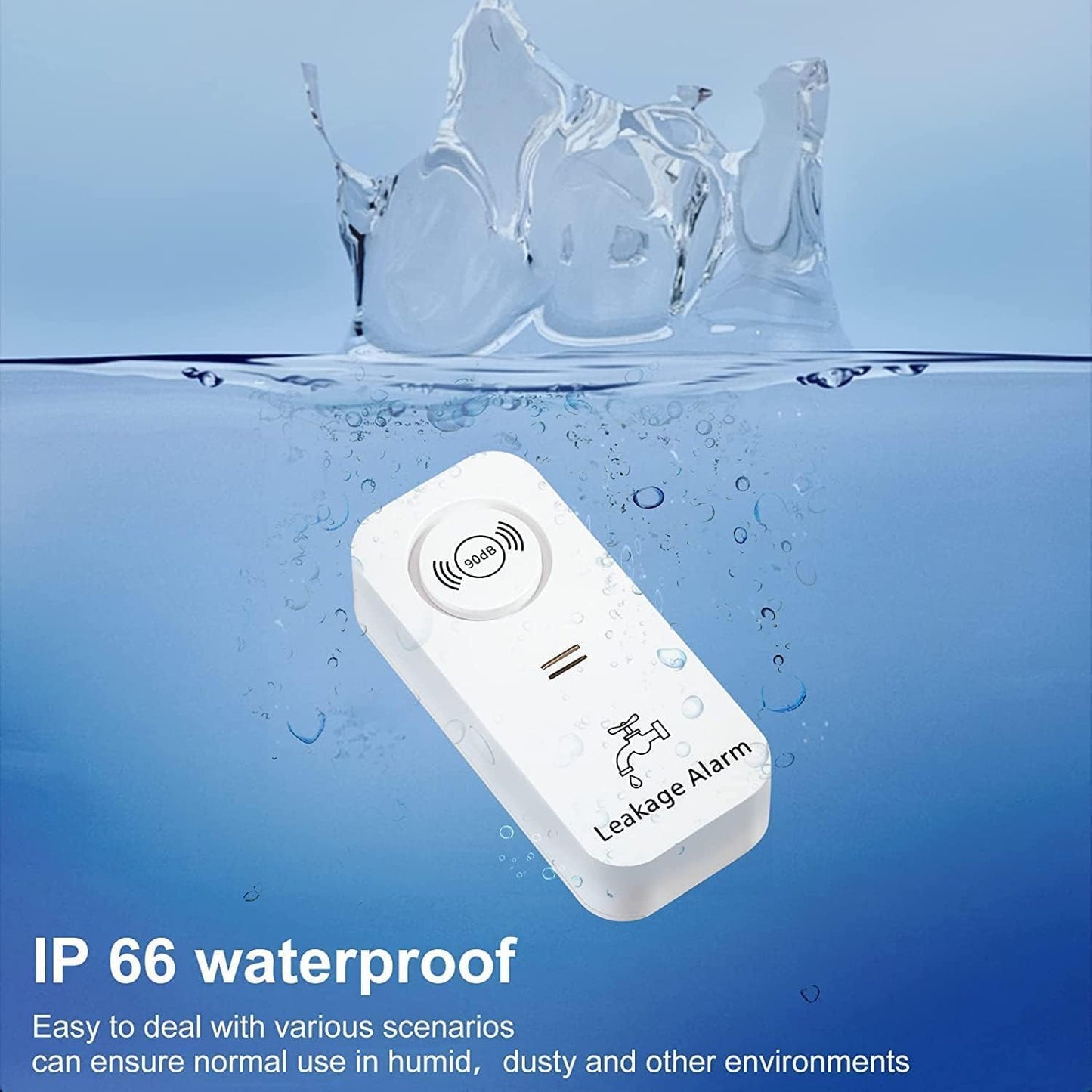 5er Set WLAN Wassermeldermit App Alarm, 5-teiliges Set
