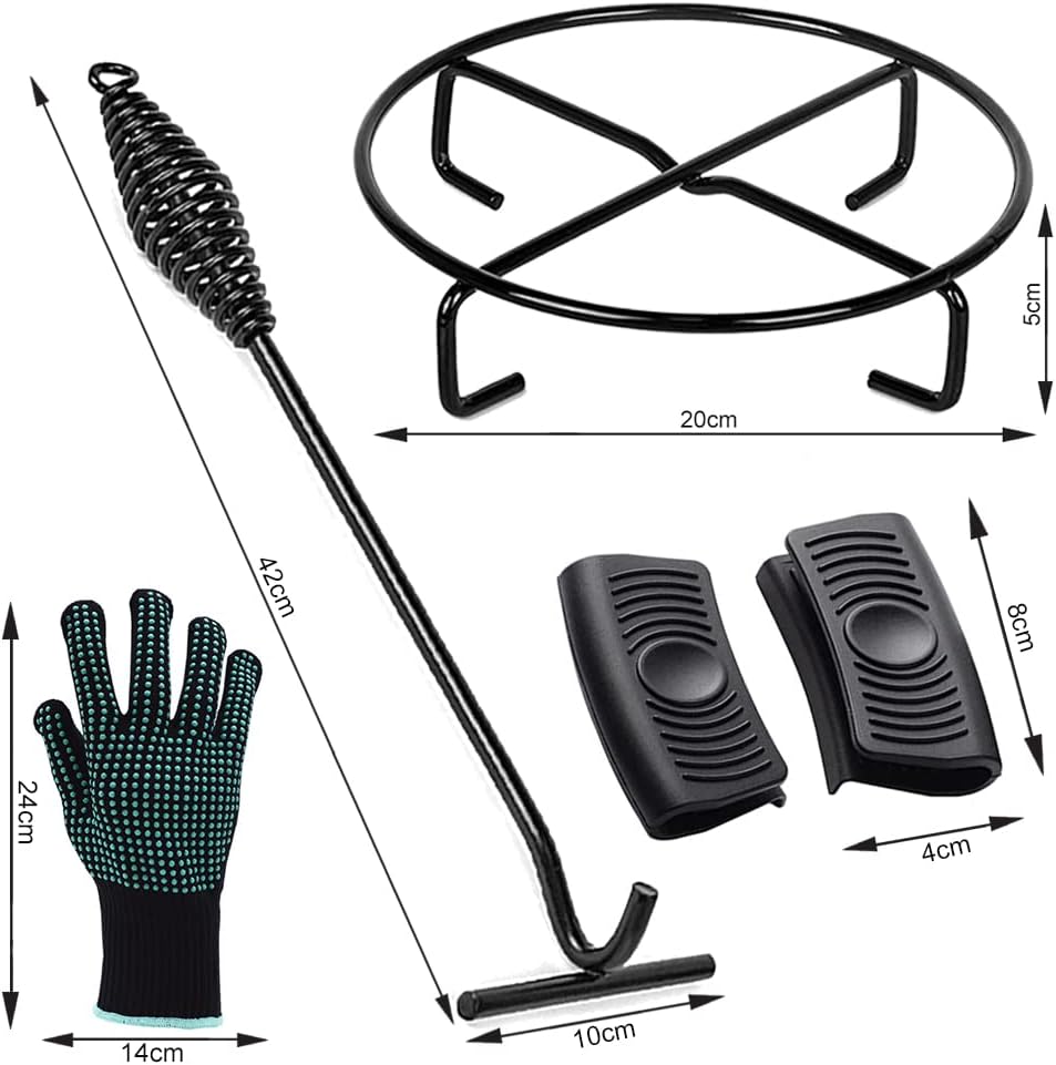 Dutch Oven Zubehörset, 42cm Deckelheber und Untersetzer