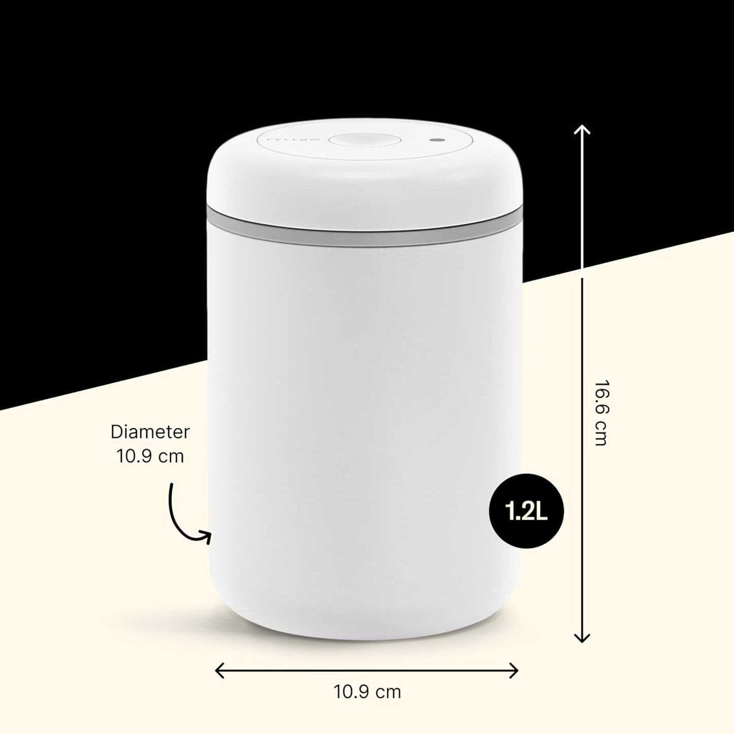 Vakuumbehälter Atmos (1.2 L), Matt Weiss 1.2 Liter