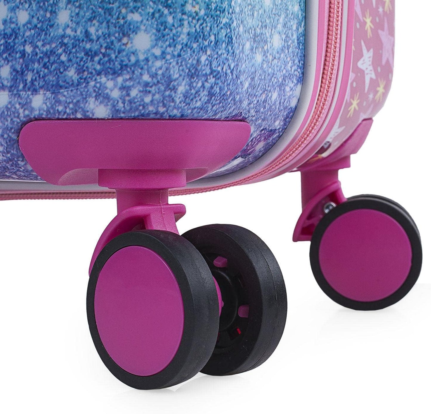 2-teiliges Kinderkoffer-Set mit Rollen, S + M Fuchsia