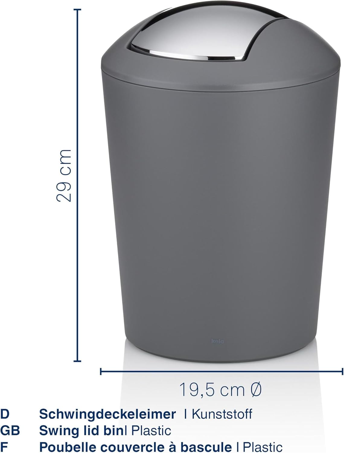 Schwingdeckeleimer (5L) MARTA, jadegrün