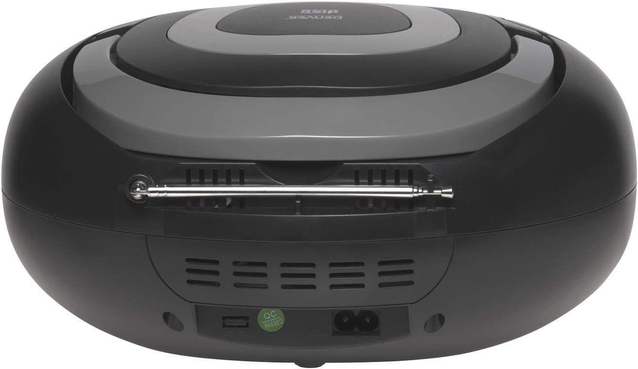 TCL-212BT Bluetooth Boombox mit CD-Player, Schwarz, Grau