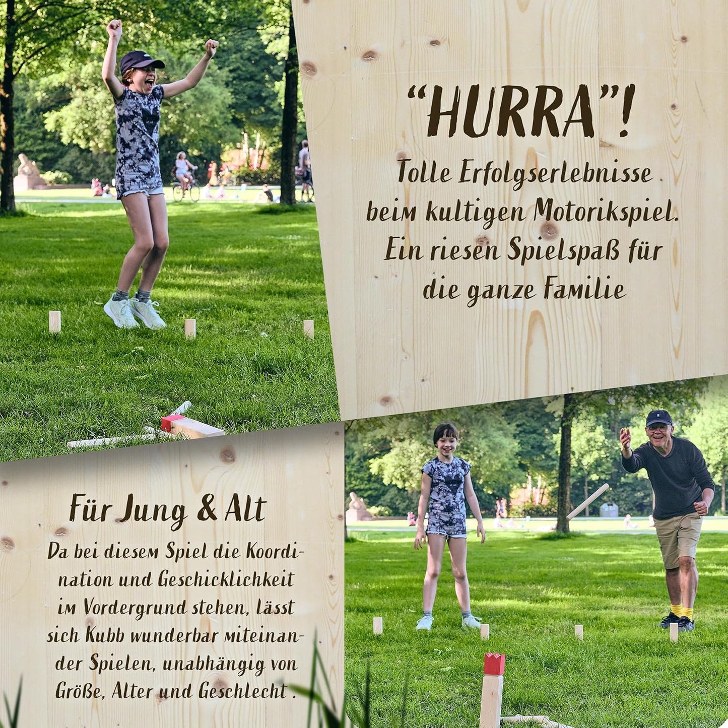 Wikinger Wurfspiel Kubb, Kubb Deluxe - 30 X 7 X7 Cm König