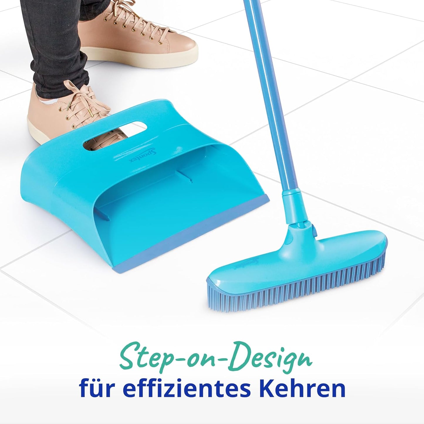Catch & Clean Compact Set mit Gummibesen und Kehrblech, Catch & Clean Compact