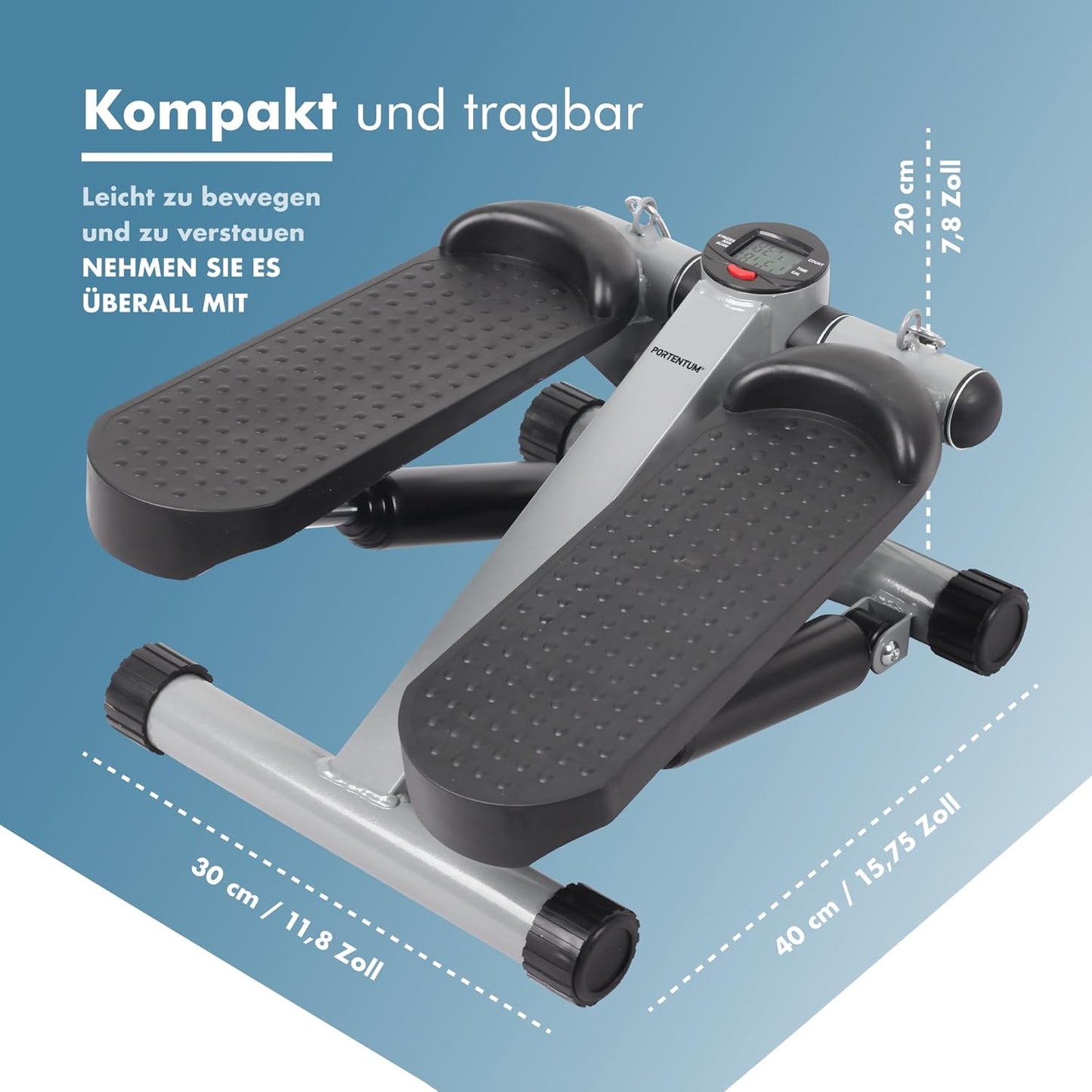 Mini Stepper mit Widerstandsbändern & LCD-Display