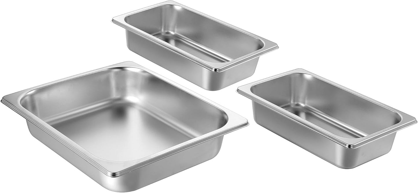 Chafing Dish Set für Buffets, Nancy (1x 1/2 GN + 2X 1/4 GN-Behälter)