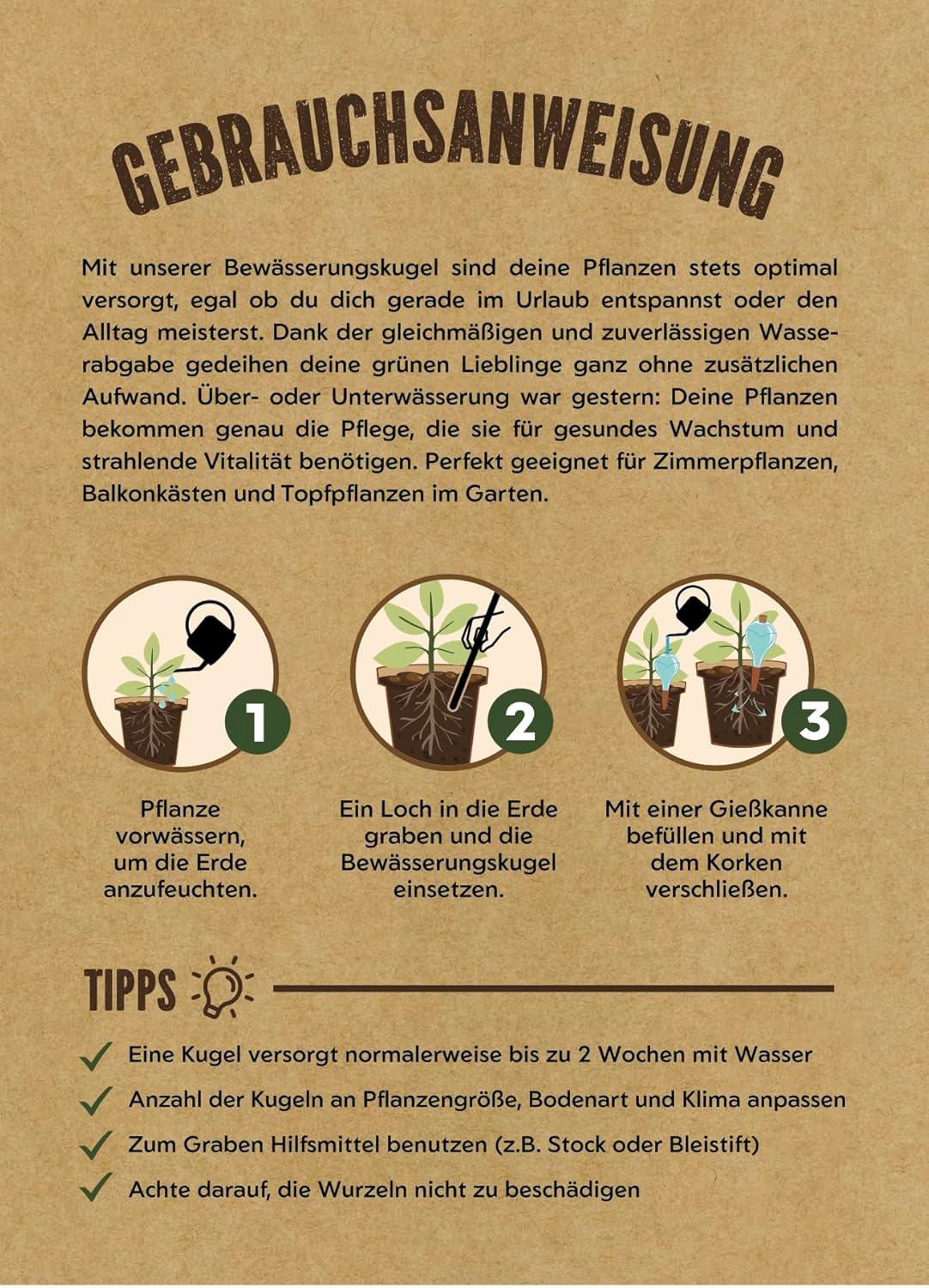 6er-Set Bewässerungskugeln, Weiss 6