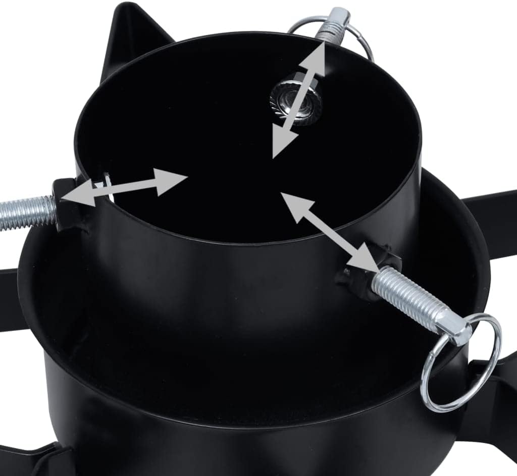 Sternförmiger Weihnachtsbaumständer, Schwarz