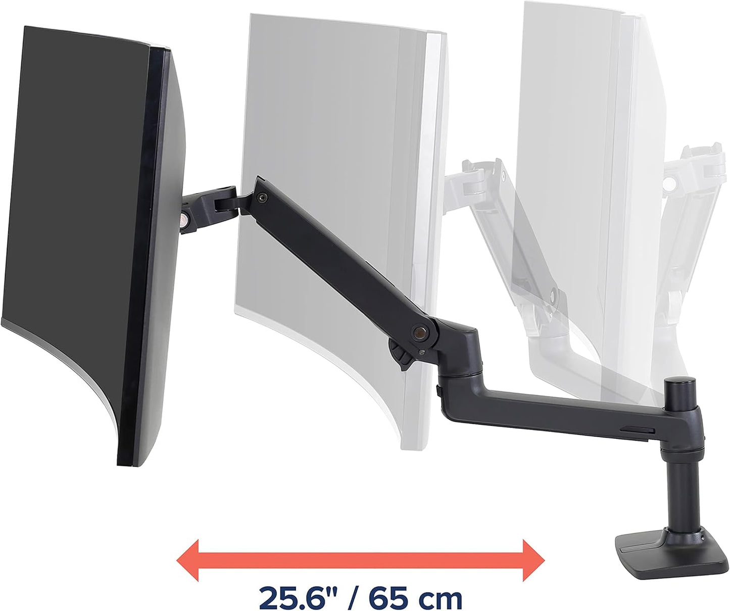 Monitorhalterung mit Tischbefestigung, Schwarz LX Arm Mattschwarz