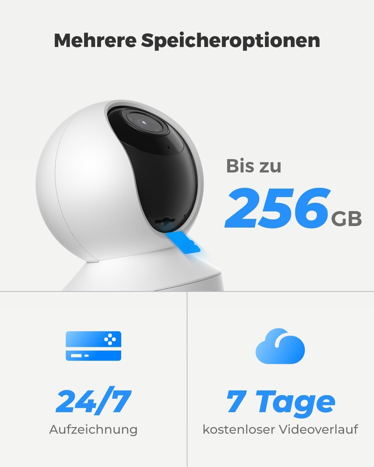 5MP PTZ Überwachungskamera, Weiss