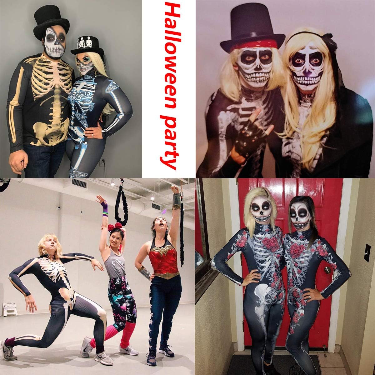 Lady Skull Skelett für Halloween & Karneval, Rose S