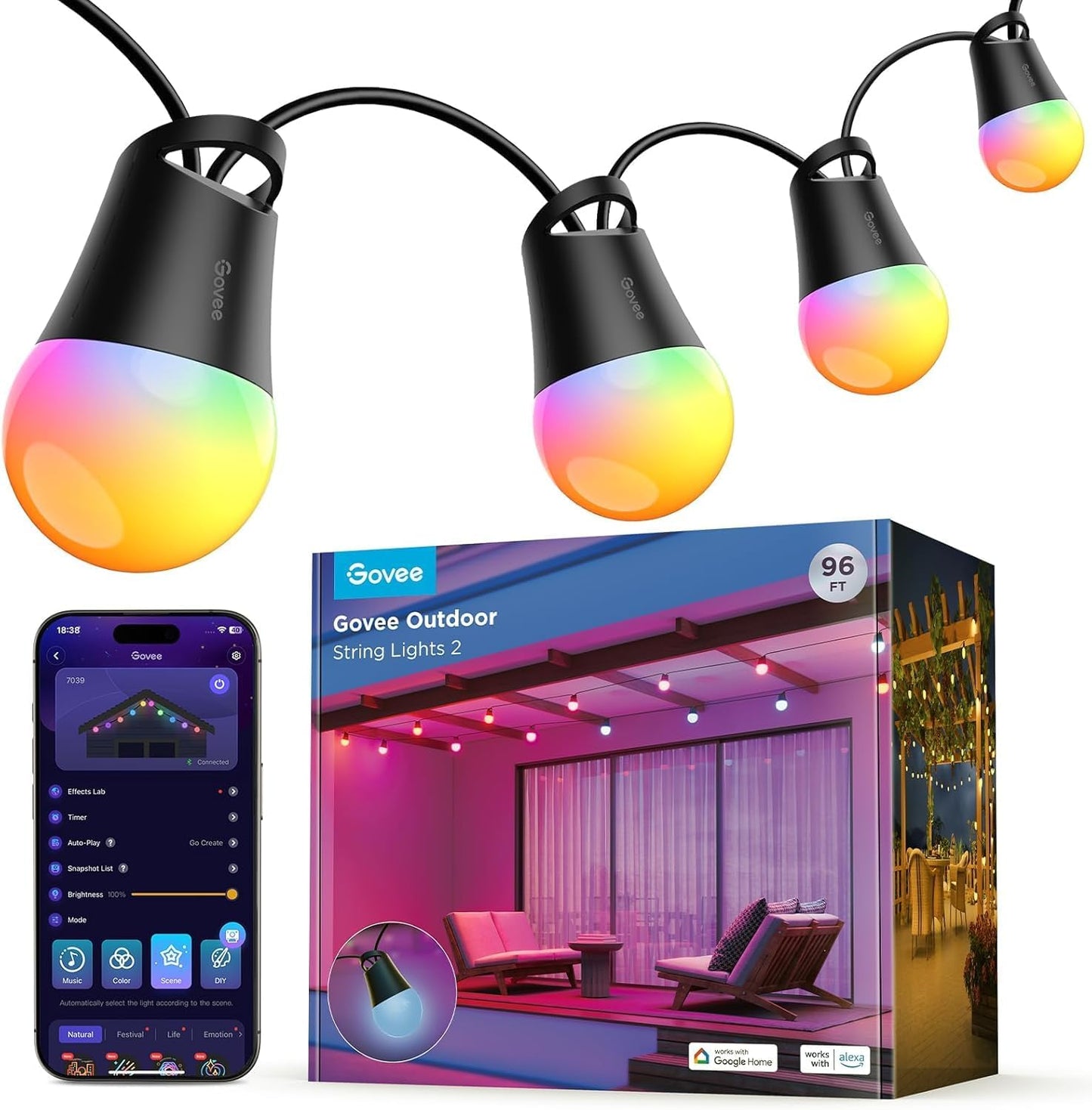 Smart RGBIC LED Lichterkette, 30M