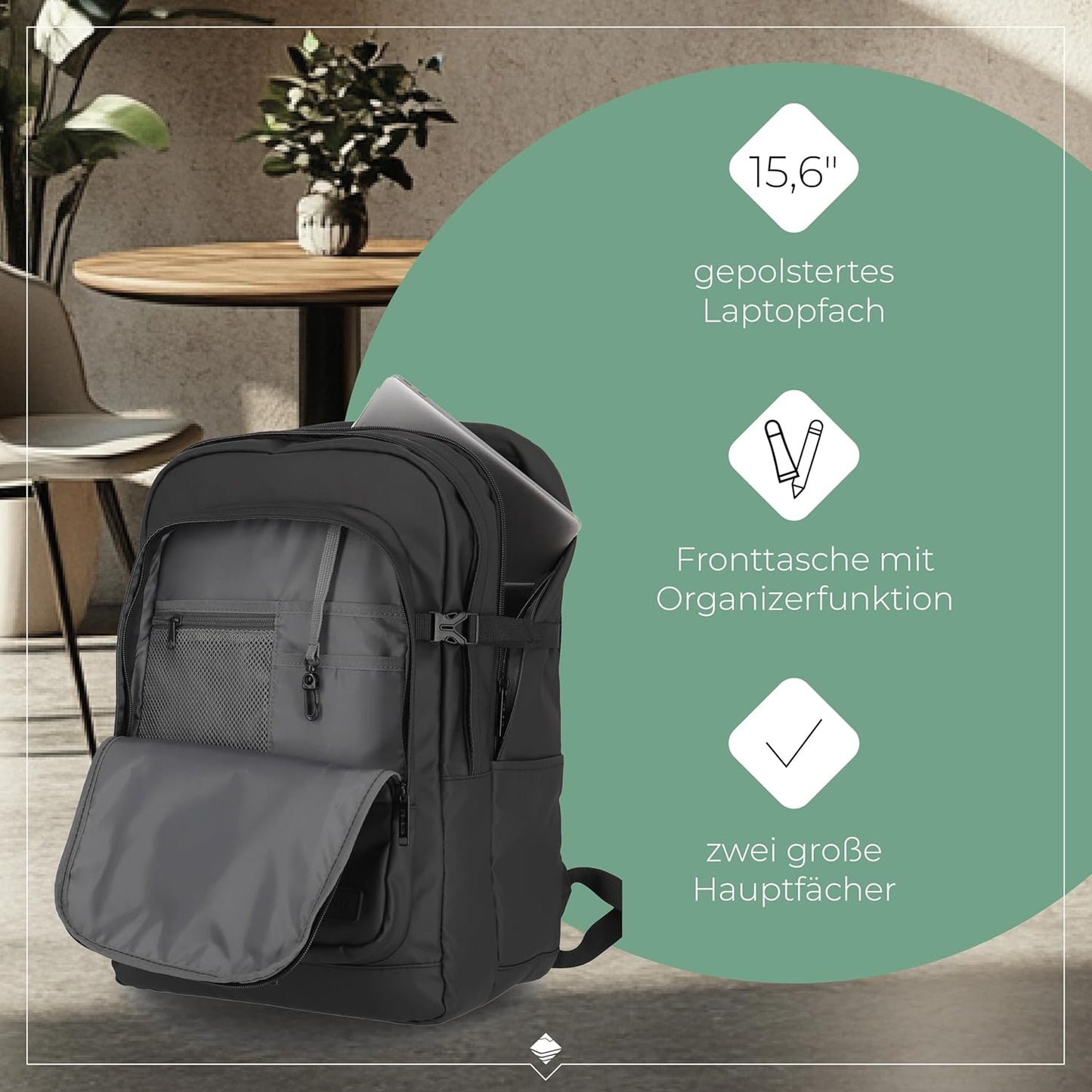 Rucksack Basics, Schwarz