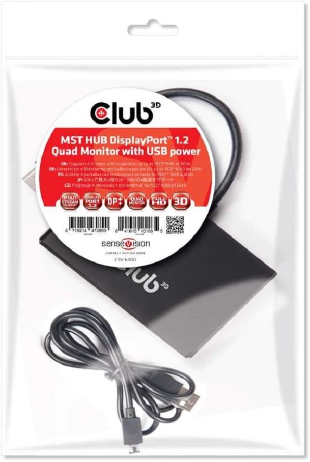 Multi Stream Transport Hub DisplayPort Adapter, Multi Stream Transport (MST) Hub DisplayPort
