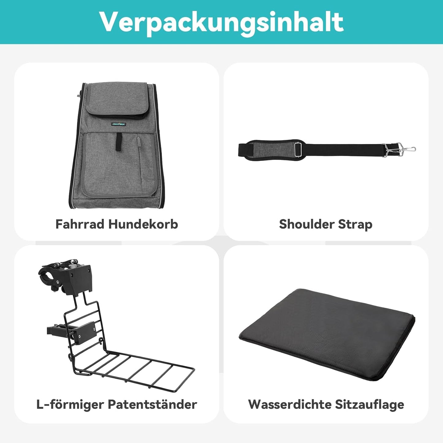 Faltbarer Hundevelokorb bis 10 kg