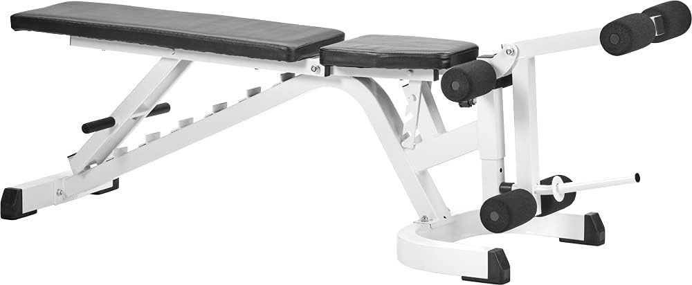 Zubehör für Hantelbank: Beinstrecker/-beuger, Weiss
