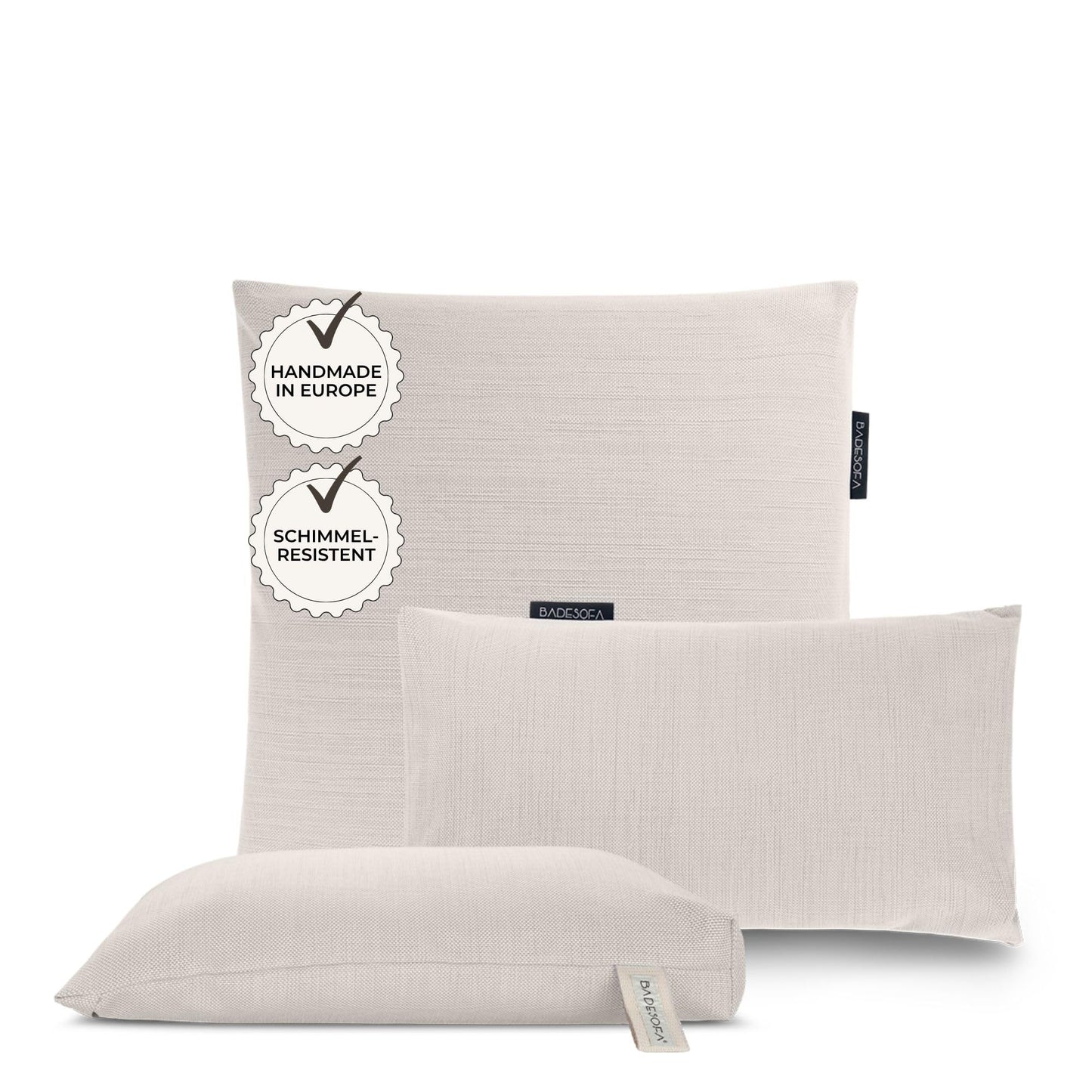 3-teiliges Badewannenkissen-Set, Perlmutt 3er Set M