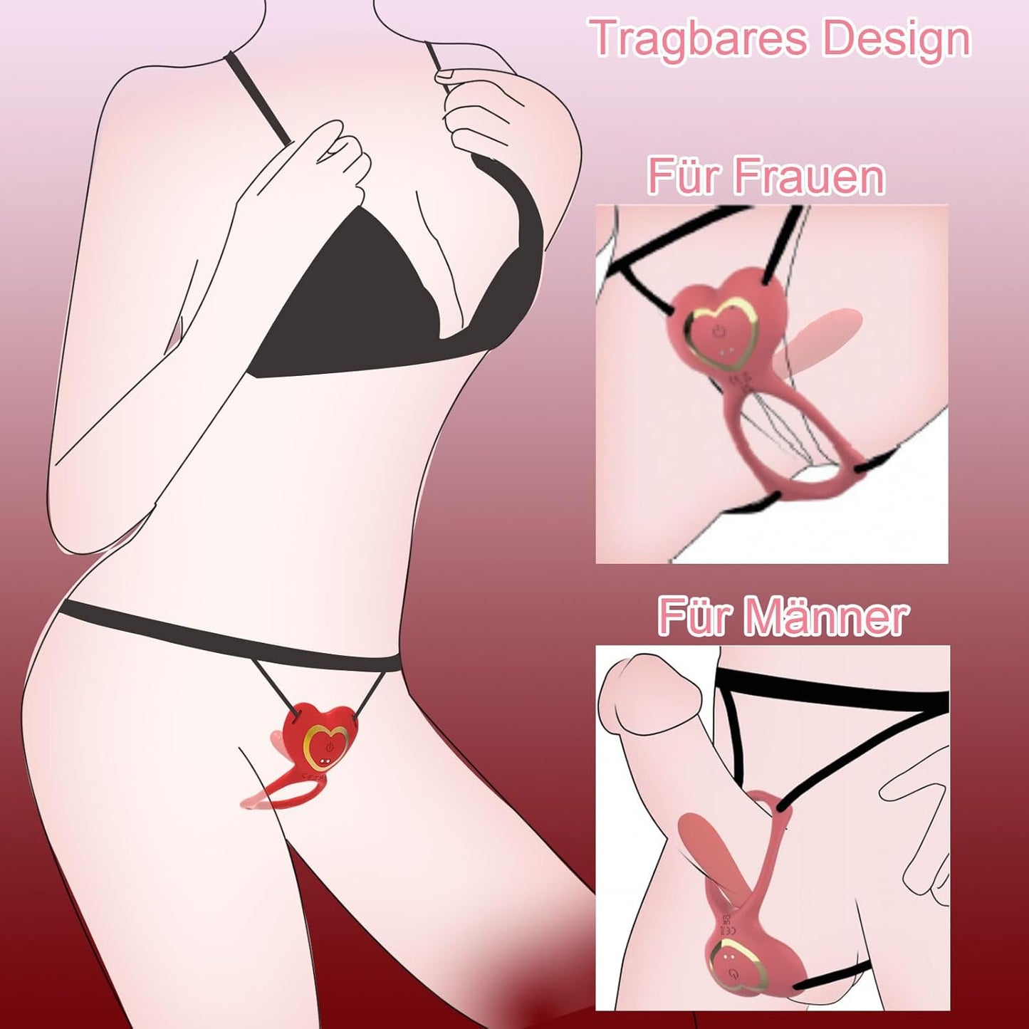 APP-gesteuerter Schmetterlingsvibrator mit 9 Modi und Fernbedienung