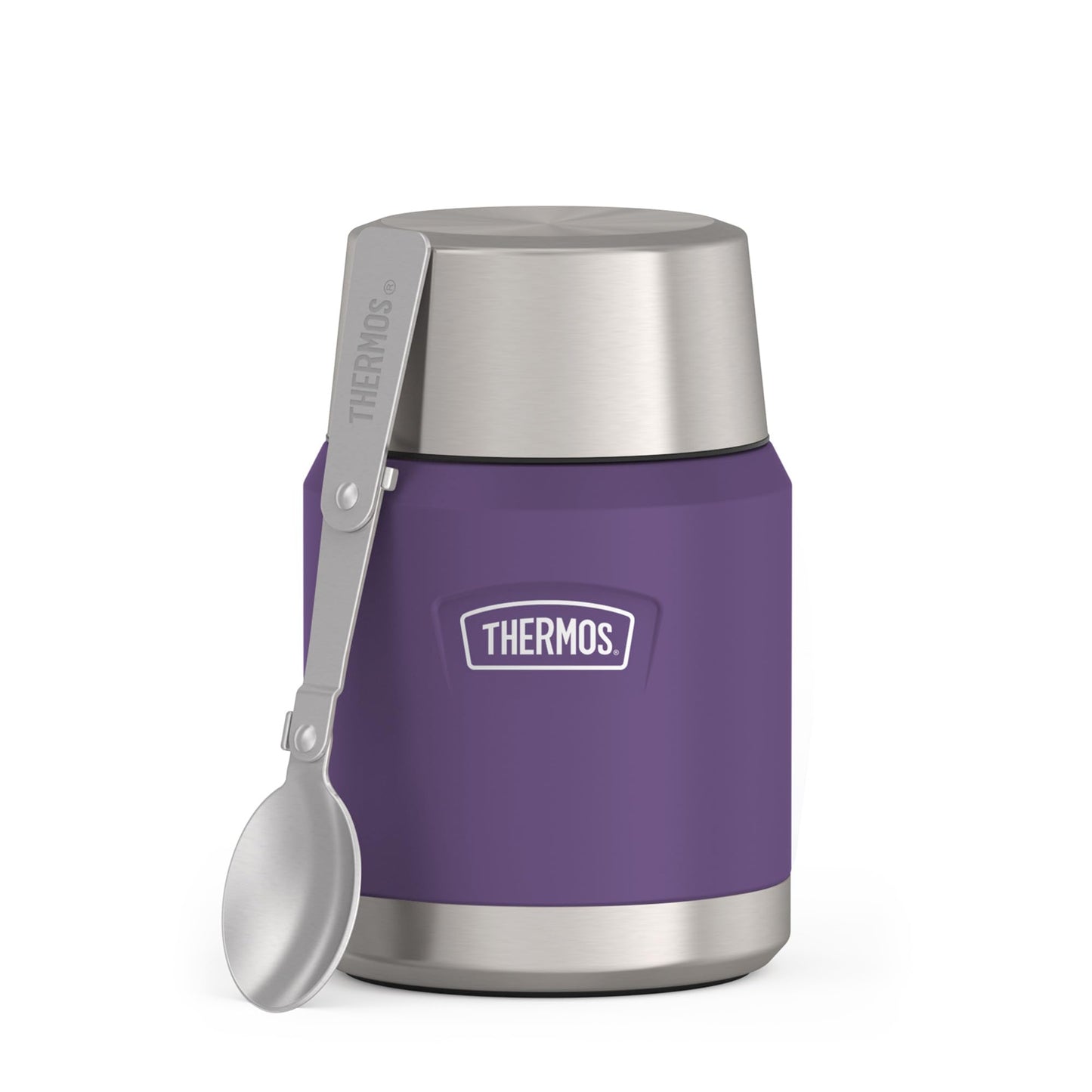 Thermobehälter Icon mit klappbarem Löffel, Plum Mat 0,47 l
