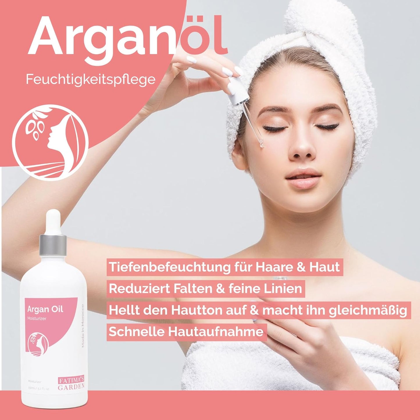 Argan- und Lavendelöl Feuchtigkeitscreme (100 ml), Arganöl mit Lavendel 100 ml (1er Pack)