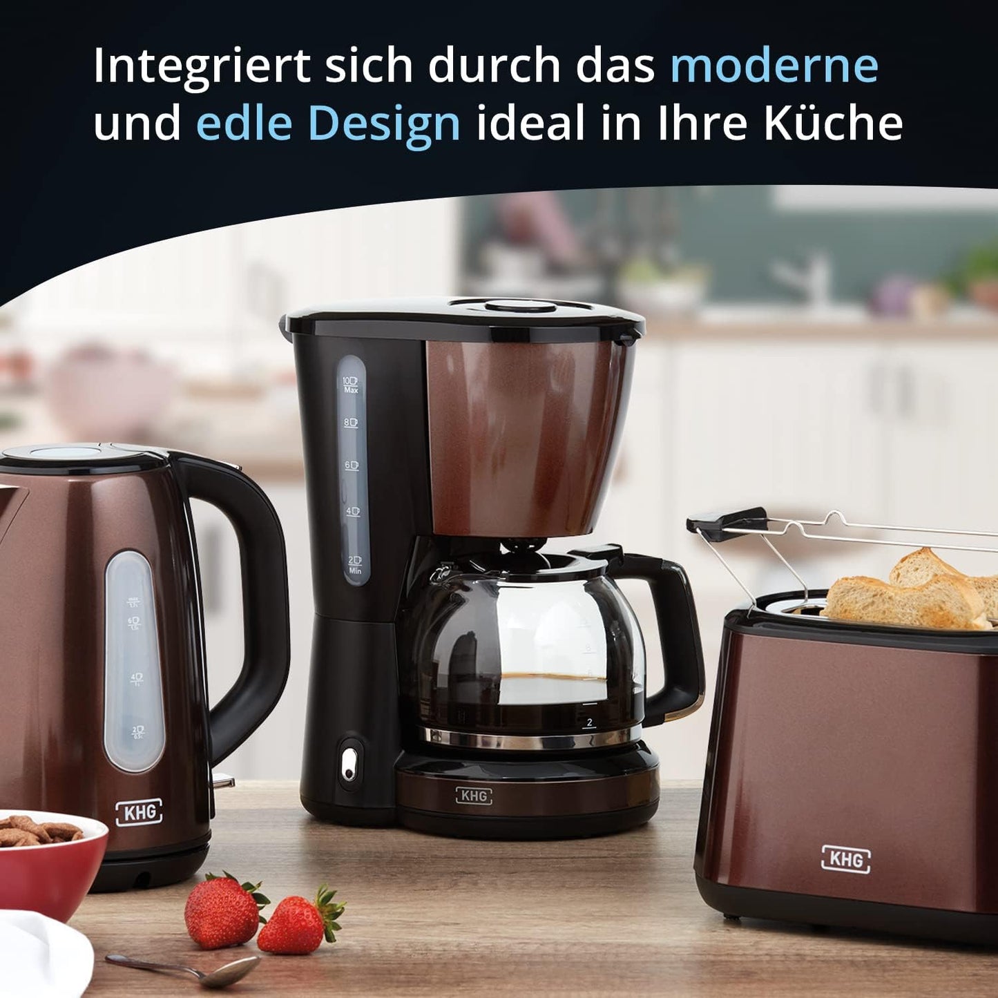 Kaffeeautomat KA-123 mit Glaskanne für 10 Tassen