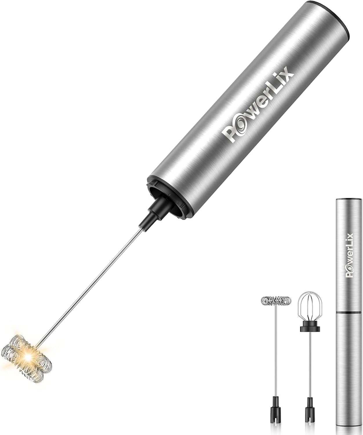 Elektrischer Milchschäumer Pro 3-in-1, Silber