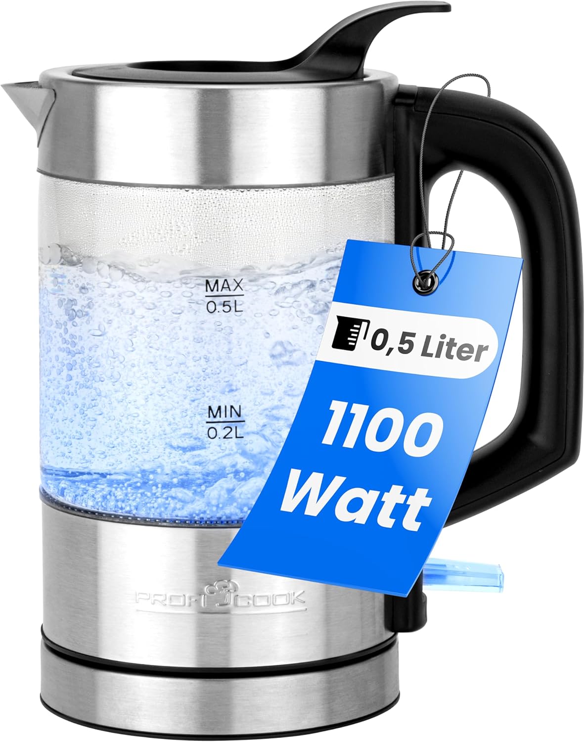 PC-WKS 1228 G - Mini Wasserkocher, 0.5 Liter