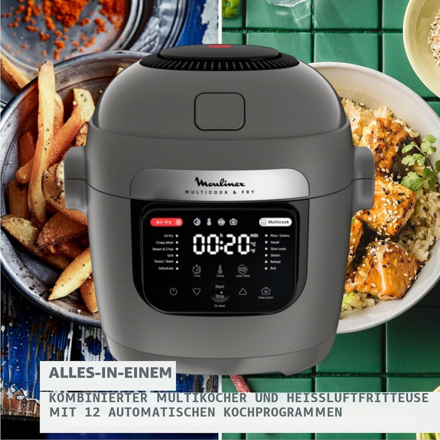 Multicook & Fry MZ730BF0, 12 Kochprogramme + Air Fryer 6L = 6 personnes