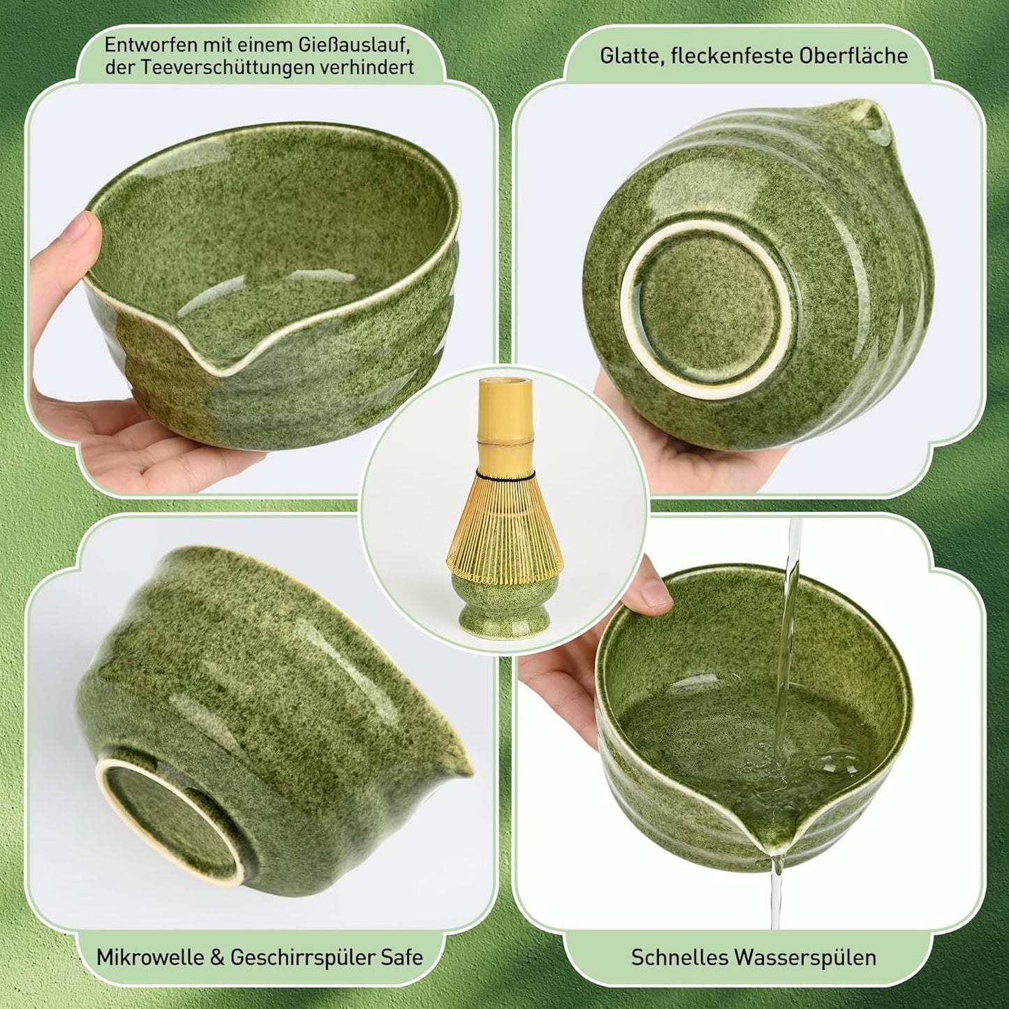 Matcha-Set für Teezeremonien, Matcha Grün
