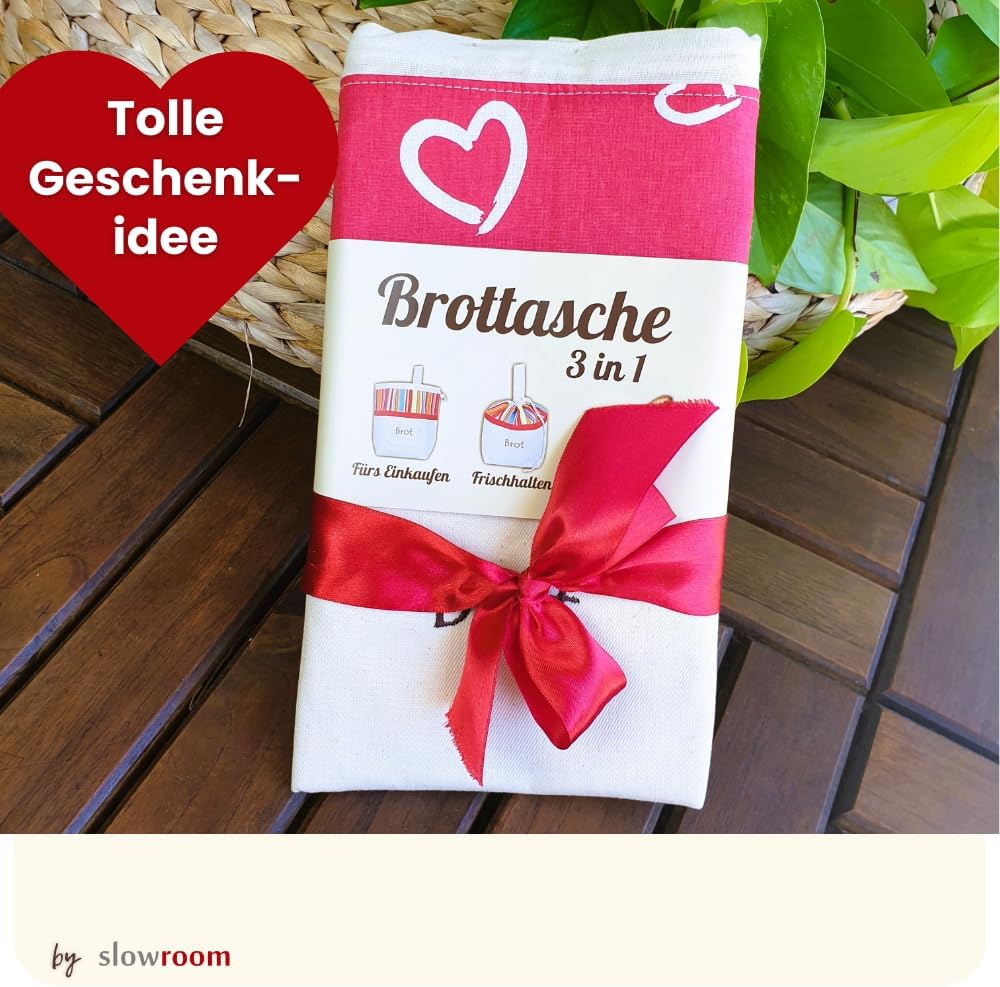 3-in-1 Brotbeutel zur Aufbewahrung und Frischhaltung, 3 in 1 Herzen