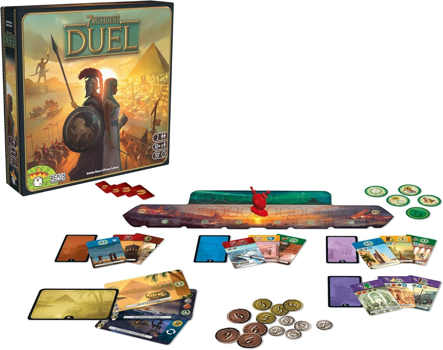 7 Wonders Duel Brettspiel, 2 Spieler a. 7 Wonders Duel (Grundspiel)