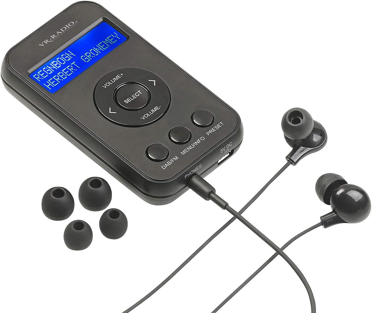 Digitales Mini-Taschenradio mit DAB+ und Kopfhörern