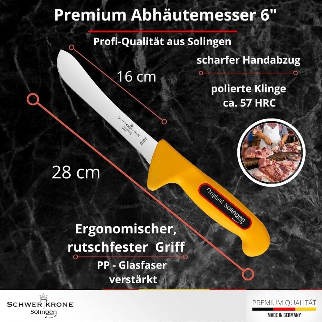 7-teiliges Metzgermesser Set inkl. Wetzstahl, Metzgermesser Set 7-teilig