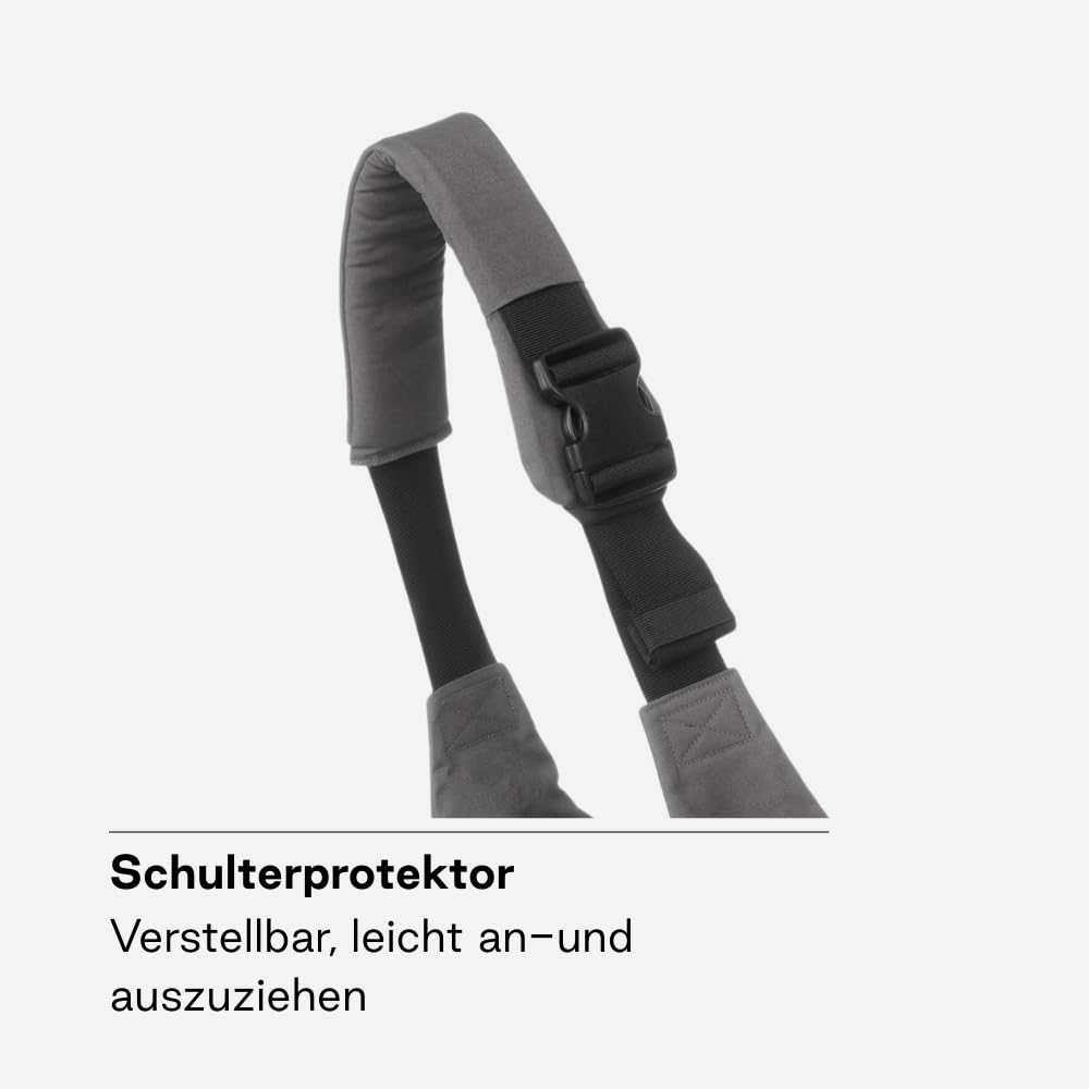 Ergonomisches Babytragetuch, verstellbar und rutschfest, Grau