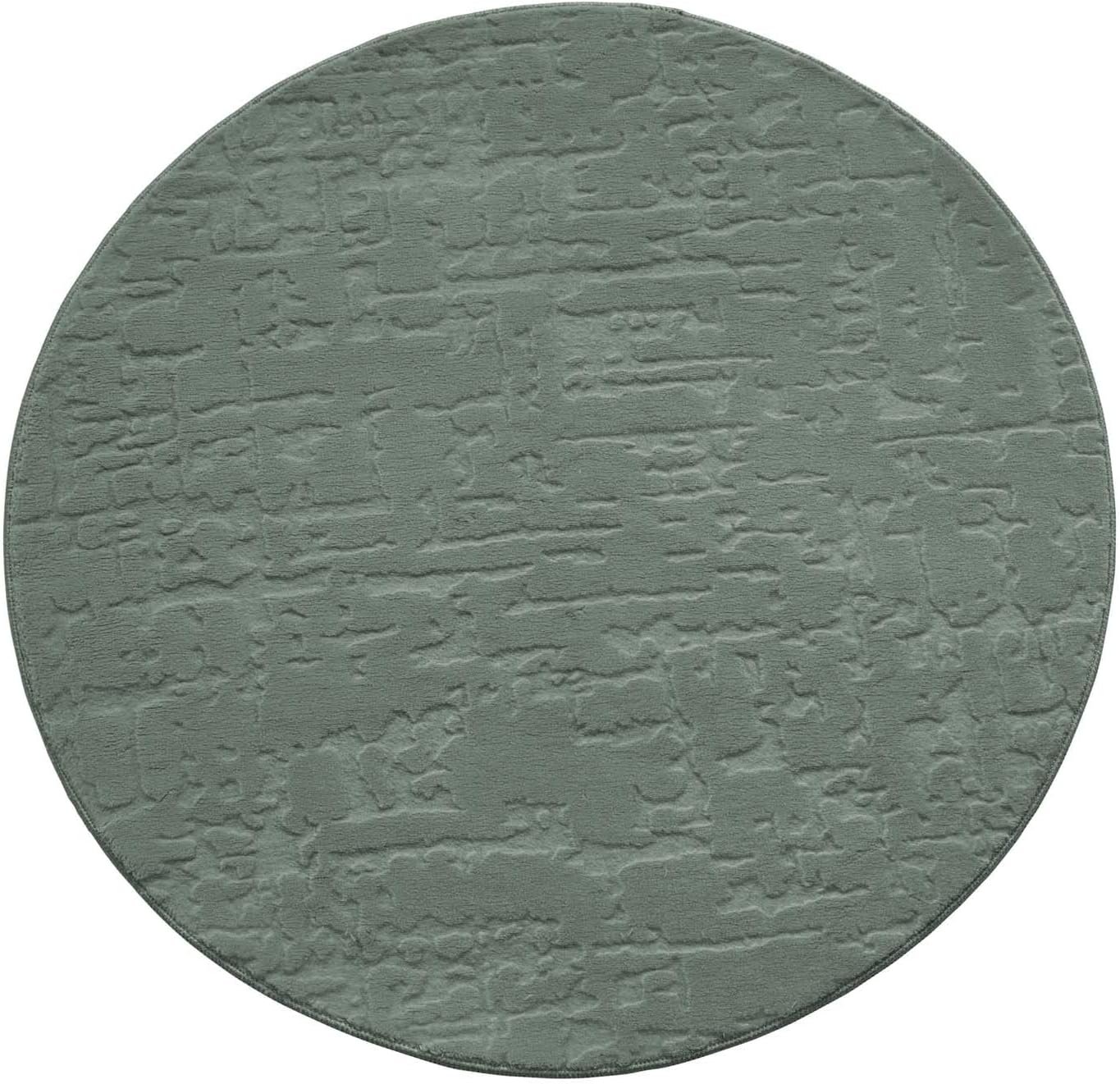 Runder Badematte, rutschfest, Grün Vintage 120 cm (Rund)