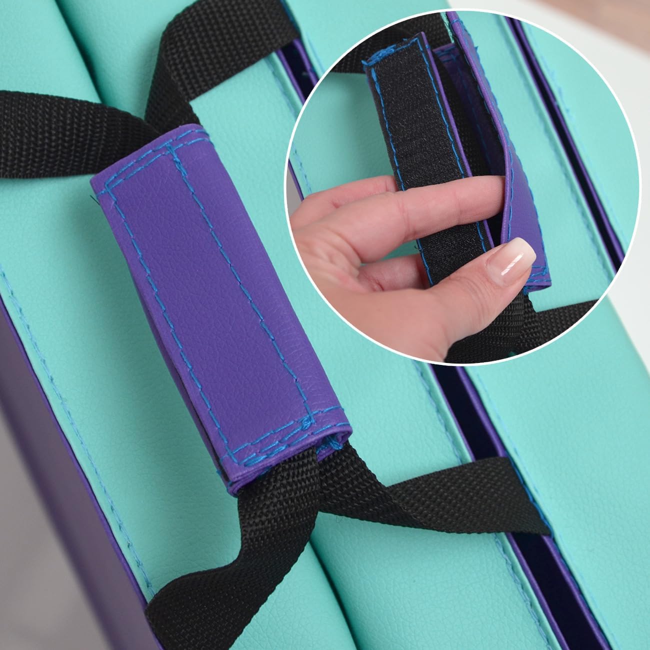 Klappbare Turnmatte, 300 x 100 x 5 cm Mint-Lila