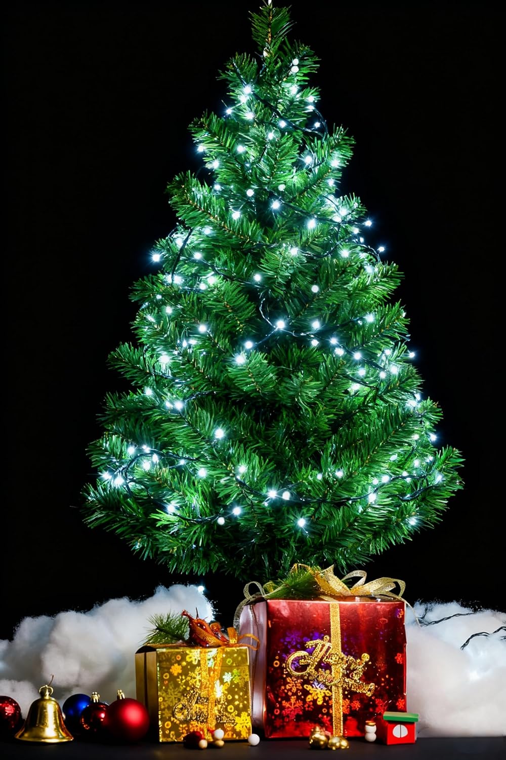 LED Lichterkette mit Timer und 12 Modi, Weiss 200 LEDs